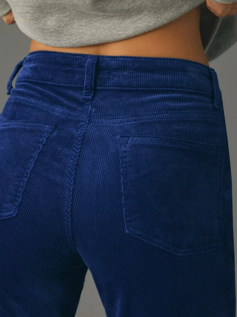 Pilcro Blue The Yaya Mid-Rise Corduroy Crop Flare Jeans Size 26 New with Tags NW - Picture 4 of 11